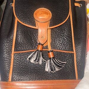 Dooney & Bourke Black and Brown Leather Bag